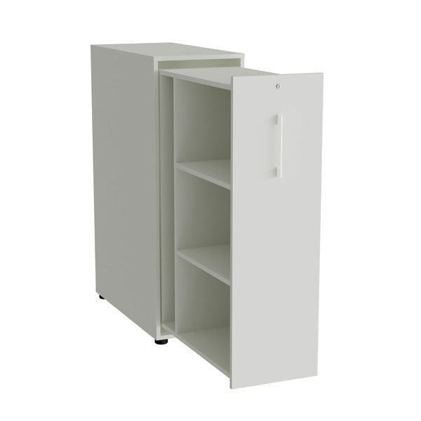 Towerskab DNA A9 Venstre, Lys grå med hvidt håndtag – image 1