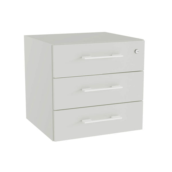 Skuffeindsats DNA, Lys grå med hvide håndtag – image 1