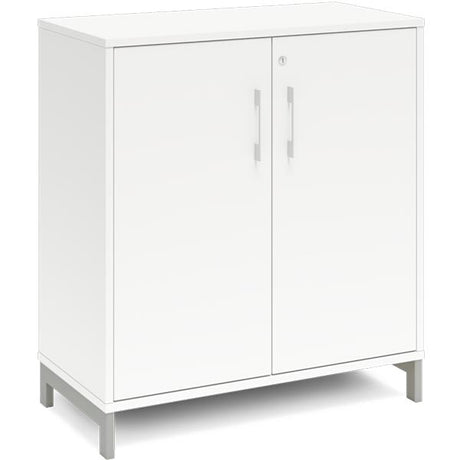 Kontorskab DNA, 800x890 mm, Hvid/Alugrå 2A4/2A4 – image 1