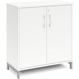 Ergoff Kontorskab DNA, 800x890 mm, Hvid/Alugrå 2A4/2A4 – Bogreoler & kontorskabe (billede 1)