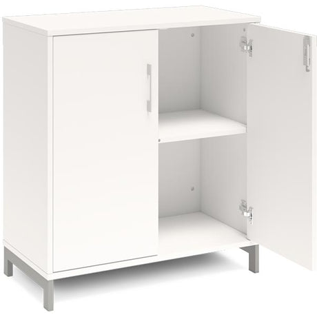 Kontorskab DNA, 800x890 mm, Hvid/Alugrå 2A4/2A4 – image 2