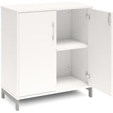 Ergoff Kontorskab DNA, 800x890 mm, Hvid/Alugrå 2A4/2A4 – Bogreoler & kontorskabe (billede 2)