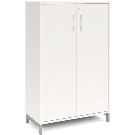 Kontorskab DNA, 800x1275 mm, Hvid/Alugrå 3A4 – image 1