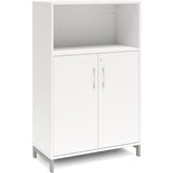 Ergoff Kontorskab DNA, 800x1275 mm, Hvid/Alugrå 3A4/2A4 – Bogreoler & kontorskabe (billede 1)