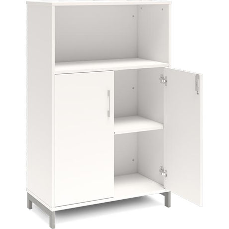 Kontorskab DNA, 800x1275 mm, Hvid/Alugrå 3A4/2A4 – image 2