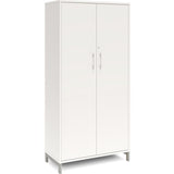 Ergoff Kontorskab DNA, 800x1660 mm, Hvid/Alugrå 4A4 – Bogreoler & kontorskabe (billede 1)