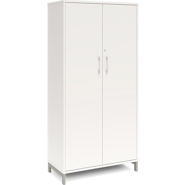 Ergoff Kontorskab DNA, 800x1660 mm, Hvid/Alugrå 4A4 – Bogreoler & kontorskabe (billede 1)