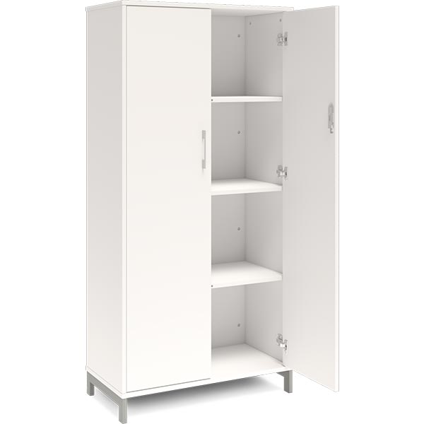Ergoff Kontorskab DNA, 800x1660 mm, Hvid/Alugrå 4A4 – Bogreoler & kontorskabe (billede 2)