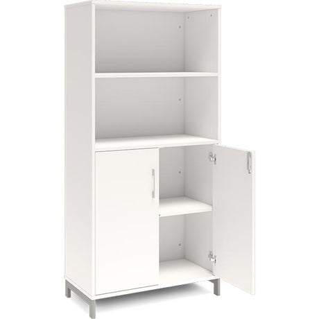 Kontorskab DNA, 800x1660 mm, Hvid/Alugrå 4A4/2A4 – image 2