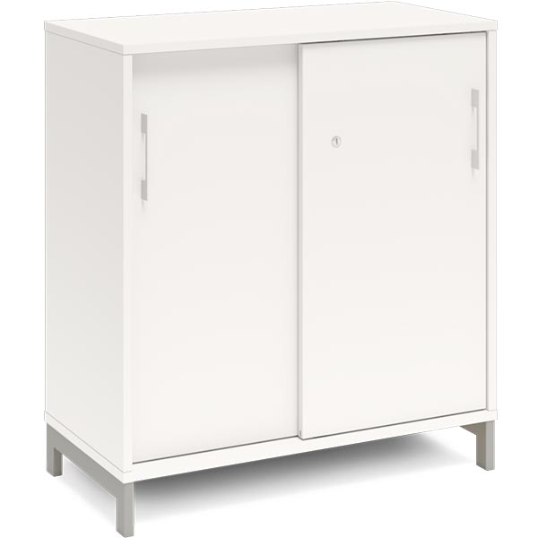 Kontorskab DNA, 800x890 mm, Hvid/Alugrå 2A4