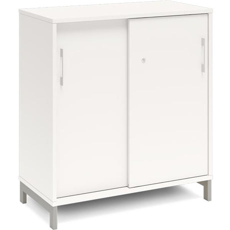 Kontorskab DNA, 800x890 mm, Hvid/Alugrå 2A4 – image 1