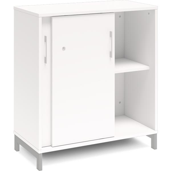 Kontorskab DNA, 800x890 mm, Hvid/Alugrå 2A4 – image 4