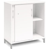 Kontorskab DNA, 800x890 mm, Hvid/Alugrå 2A4 – image 4