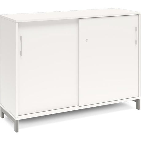 Kontorskab DNA, 1200x890 mm, Hvid/Alugrå 2A4 – image 1