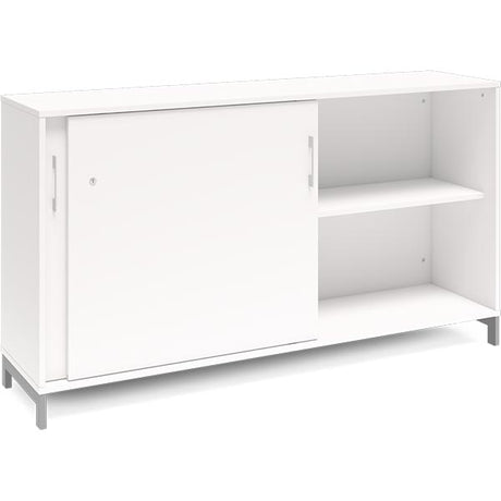 Kontorskab DNA, 1600x890 mm, Hvid/Alugrå 2A4 – image 2