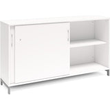 Ergoff Kontorskab DNA, 1600x890 mm, Hvid/Alugrå 2A4 – Bogreoler & kontorskabe (billede 2)