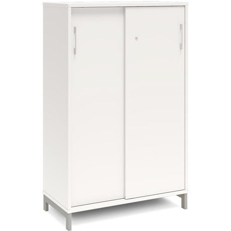 Kontorskab DNA, 800x1275 mm, Hvid/Alugrå 3A4 – image 1