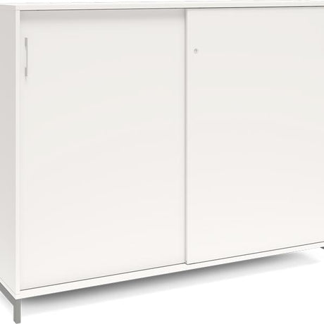 Kontorskab DNA, 1600x1275 mm, Hvid/Alugrå, skydedør 3A4 – image 1