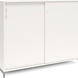 Ergoff Kontorskab DNA, 1600x1275 mm, Hvid/Alugrå, skydedør 3A4 – Bogreoler & kontorskabe (billede 1)