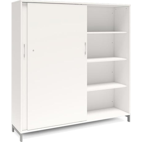 Kontorskab DNA, 1600x1660 mm, Hvid/Alugrå, skydedør 4A4 – image 2