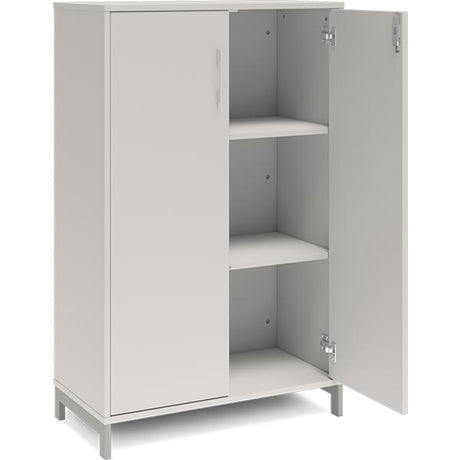 Ergoff Kontorskab DNA, 800x1275 mm, Lys grå/Alugrå 3A4 – Bogreoler & kontorskabe (billede 2)