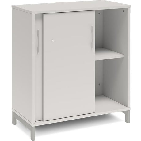 Kontorskab DNA, 800x890 mm, Lys grå/Alugrå, skydedør 2A4 – image 2