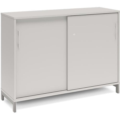 Kontorskab DNA, 1200x890 mm, Lys grå/Alugrå, skydedør 2A4 – image 1