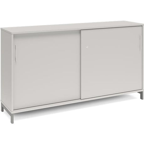 Kontorskab DNA, 1600x890 mm, Lys grå/Alugrå, skydedør 2A4 – image 1