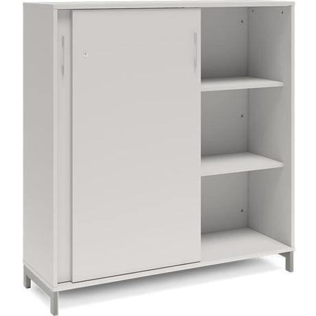 Kontorskab DNA, 1200x1275 mm, Lys grå/Alugrå, skydedør 3A4 – image 2