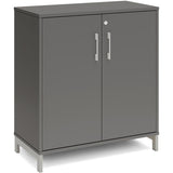 Ergoff Kontorskab DNA, 800x890 mm, Antracit/Alugrå 2A4/2A4 – Bogreoler & kontorskabe (billede 1)