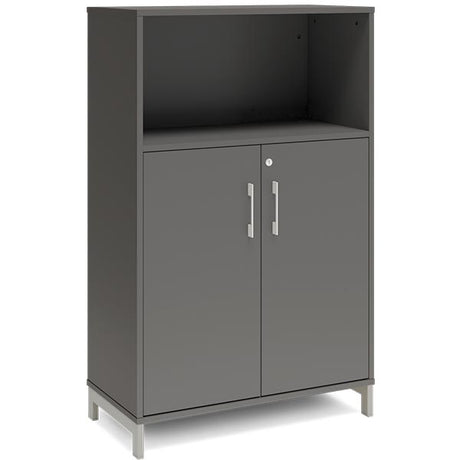 Kontorskab DNA, 800x1275 mm, Antracit/Alugrå 3A4/2A4 – image 1