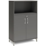 Ergoff Kontorskab DNA, 800x1275 mm, Antracit/Alugrå 3A4/2A4 – Bogreoler & kontorskabe (billede 1)