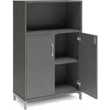 Ergoff Kontorskab DNA, 800x1275 mm, Antracit/Alugrå 3A4/2A4 – Bogreoler & kontorskabe (billede 2)