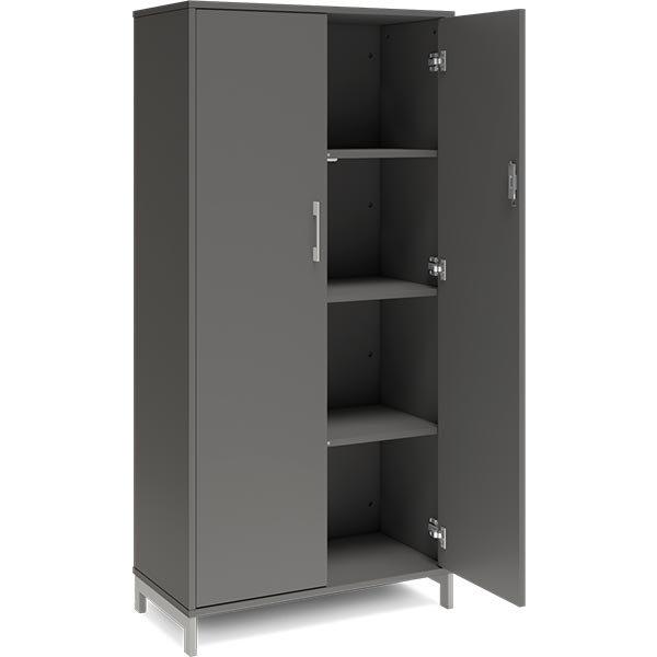Ergoff Kontorskab DNA, 800x1660 mm, Antracit/Alugrå 4A4 – Bogreoler & kontorskabe (billede 2)