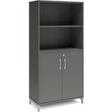 Ergoff Kontorskab DNA, 800x1660 mm, Antracit/Alugrå 4A4/2A4 – Bogreoler & kontorskabe (billede 1)