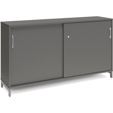 Kontorskab DNA, 1600x890 mm, Antracit/Alugrå, skydedør 2A4 – image 1