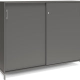 Ergoff Kontorskab DNA, 1600x1275 mm, Antracit/Alugrå, skydedør 3A4 – Bogreoler & kontorskabe (billede 1)