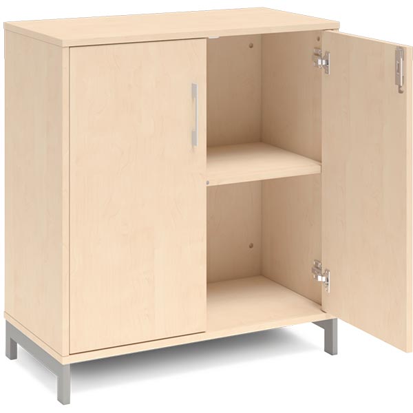 Ergoff Kontorskab DNA, 800x890 mm, Birk/Alugrå 2A4/2A4 – Bogreoler & kontorskabe (billede 2)