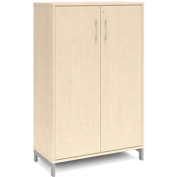 Ergoff Kontorskab DNA, 800x1275 mm, Birk/Alugrå 3A4 – Bogreoler & kontorskabe (billede 1)