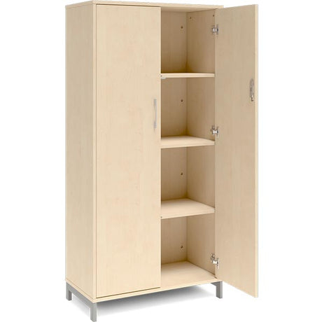 Ergoff Kontorskab DNA, 800x1660 mm, Birk/Alugrå 4A4 – Bogreoler & kontorskabe (billede 2)