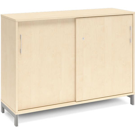 Ergoff Kontorskab DNA, 1200x890 mm, Birk/Alugrå 2A4 – Bogreoler & kontorskabe (billede 1)