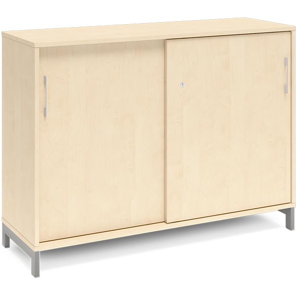 Ergoff Kontorskab DNA, 1200x890 mm, Birk/Alugrå 2A4 – Bogreoler & kontorskabe (billede 1)