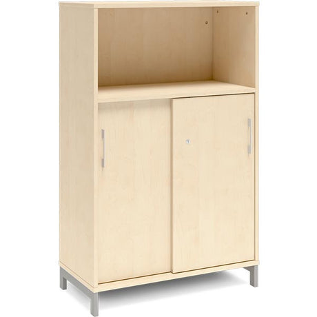 Kontorskab DNA, 800x1275 mm, Birk/Alugrå 3A4 – image 1