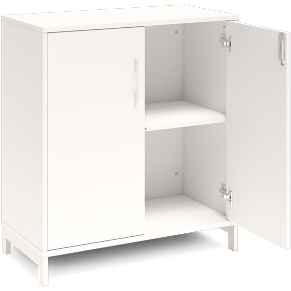 Ergoff Kontorskab DNA, 800x890 mm, Hvid/Hvid 2A4/2A4 – Bogreoler & kontorskabe (billede 2)