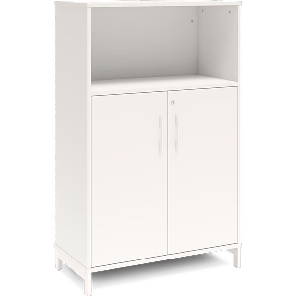 Ergoff Kontorskab DNA, 800x1275 mm, Hvid/Hvid 3A4/2A4 – Bogreoler & kontorskabe (billede 1)