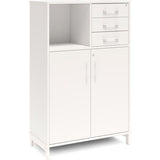 Ergoff Kontorskab DNA, 800x1275 mm, Hvid/Hvid, skuffemodul 3A4/2A4 – Bogreoler & kontorskabe (billede 1)