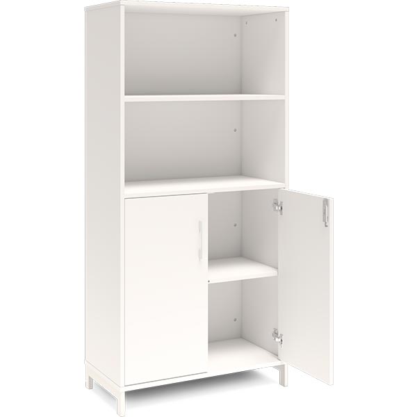Ergoff Kontorskab DNA, 800x1660 mm, Hvid/Hvid 4A4/2A4 – Bogreoler & kontorskabe (billede 2)