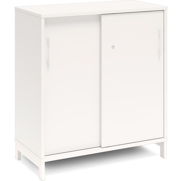 Kontorskab DNA, 800x890 mm, Hvid/Hvid, skydedør 2A4