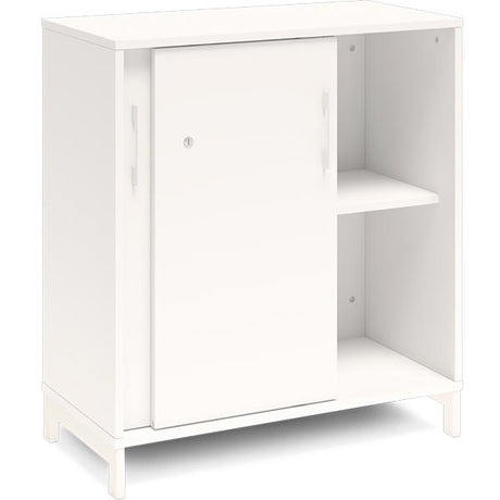 Kontorskab DNA, 800x890 mm, Hvid/Hvid, skydedør 2A4