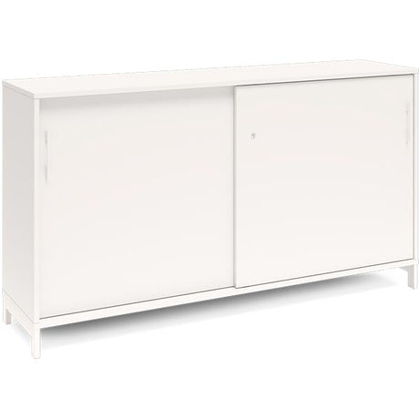 Ergoff Kontorskab DNA, 1600x890 mm, Hvid/Hvid, skydedør 2A4 – Bogreoler & kontorskabe (billede 1)